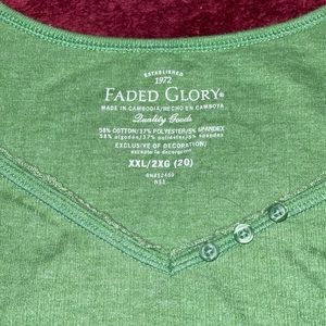 Faded Glory Green XXL/2X/(20) Tank Top